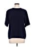 Worthington 100% Polyester Blue Short Sleeve Top Size L - photo 1