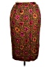 Carlisle 100% Silk Print Brown Silk Skirt Size 16 - photo 1