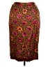 Carlisle 100% Silk Print Brown Silk Skirt Size 16 - photo 2