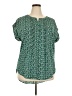 Avenue 100% Polyester Green Short Sleeve Blouse Size 18 Plus - photo 1