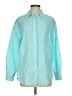 Talbots Color Block Teal Long Sleeve Button-Down Shirt Size S - photo 1