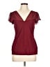 Express Burgundy Short Sleeve Top Size L - photo 1