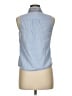 J.Crew 100% Cotton Blue Sleeveless Button-Down Shirt Size 6 (petite) - photo 2