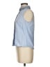 J.Crew 100% Cotton Blue Sleeveless Button-Down Shirt Size 6 (petite) - photo 5