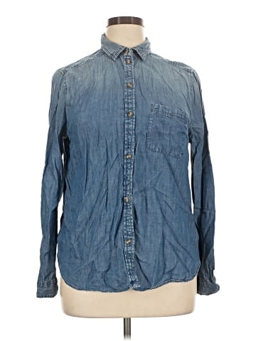 American Eagle Outfitters Long Sleeve Button-Down Shirt (view 1)