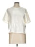 On 34th Metallic Silver Short Sleeve Top Size L - photo 1