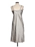 Bebe 100% Polyester Metallic Silver Casual Dress Size L - photo 2