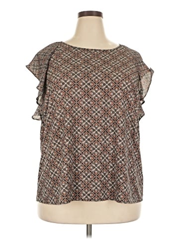 Roz & Ali Short Sleeve Blouse (view 1)