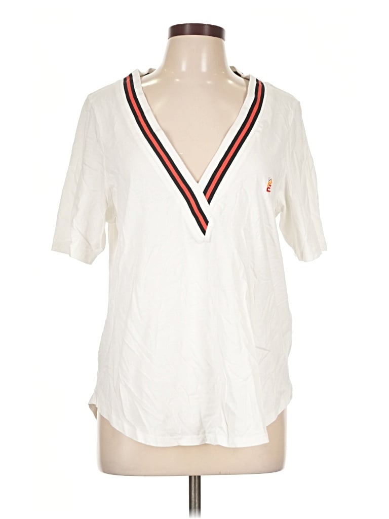 Pre-owned P.e Nation Short Sleeve Polo Shirt In Ivory