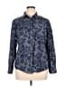 Kim Rogers Paisley Blue Long Sleeve Button-Down Shirt Size XL - photo 1