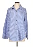Unbranded 100% Polyester Stripes Blue 3/4 Sleeve Blouse Size L - photo 1
