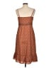 Ann Taylor LOFT 100% Polyester Hearts Orange Casual Dress Size 10 Petite - photo 2