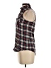 Mudd 100% Cotton Plaid Brown Sleeveless Button-Down Shirt Size XS - photo 5