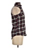 Mudd 100% Cotton Plaid Brown Sleeveless Button-Down Shirt Size XS - photo 4