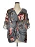 Umgee 100% Polyester Gray 3/4 Sleeve Blouse Size XL - photo 1