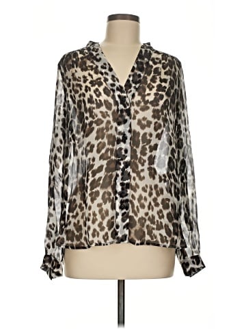 Diane von Furstenberg Long Sleeve Silk Top (view 1)