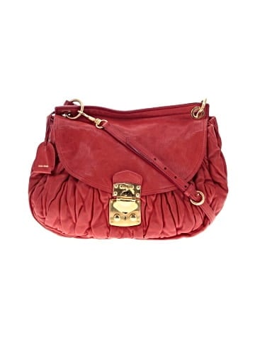 Miu Miu Matelassé Leather Front Flap Hobo (view 1)