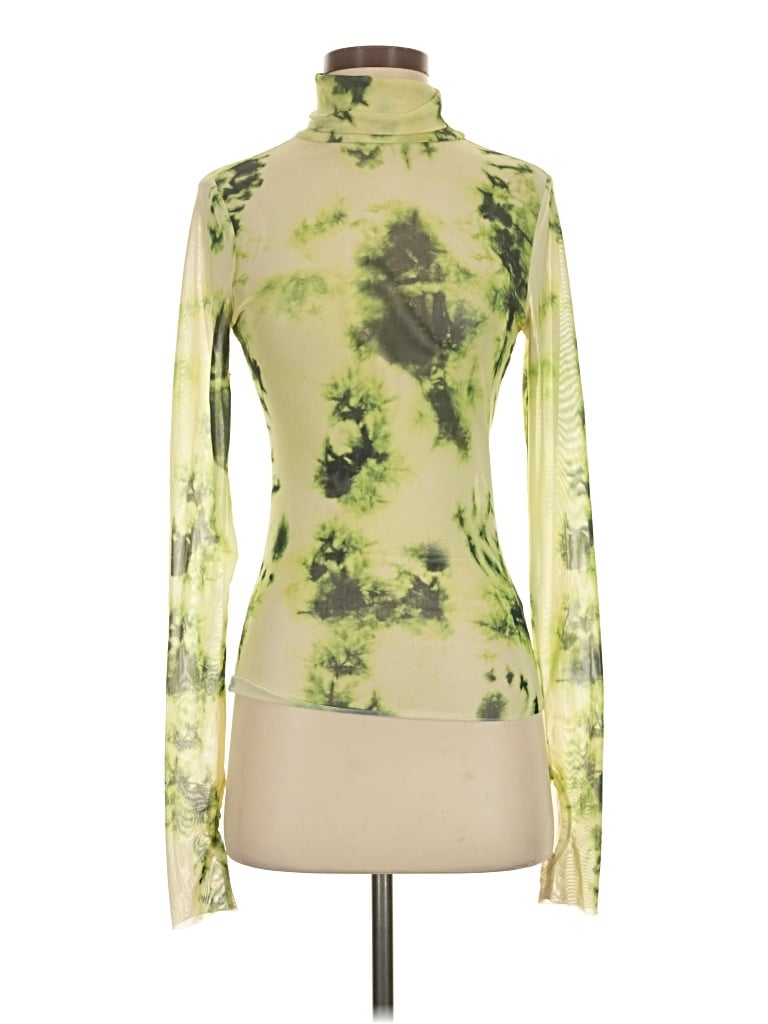 Pre-owned Afrm Long Sleeve Turtleneck In Green
