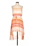 Auditions 100% Polyester Stripes Orange Casual Dress Size L - photo 1