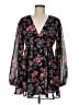 Mi ami 100% Polyester Floral Black Cocktail Dress Size M - photo 1