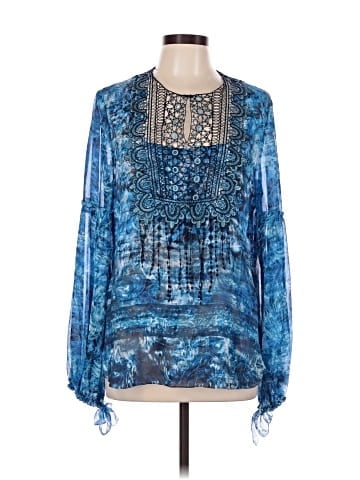 Elie Tahari Long Sleeve Silk Top (view 1)