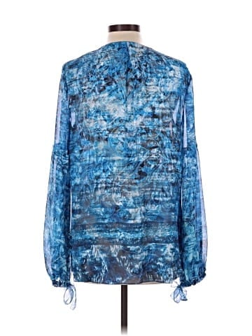 Elie Tahari Long Sleeve Silk Top (view 2)