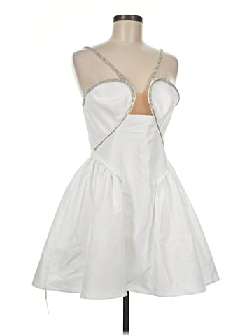 Self-Portrait Taffeta Flared Mini Dress (view 1)