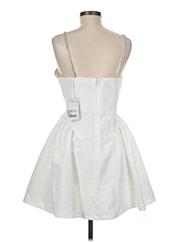 Self-Portrait Taffeta Flared Mini Dress (view 2)