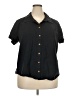St. John's Bay Black Short Sleeve Button-Down Shirt Size 3X - photo 1