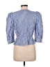 Zara Blue 3/4 Sleeve Blouse Size M - photo 2