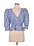 Zara Blue 3/4 Sleeve Blouse Size M - photo 1