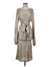 Alexis Metallic Gray Casual Dress Size S - photo 1