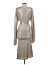 Alexis Metallic Gray Casual Dress Size S - photo 2