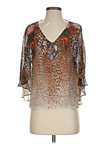 Alberto Makali 3/4 Sleeve Silk Top (view 1)