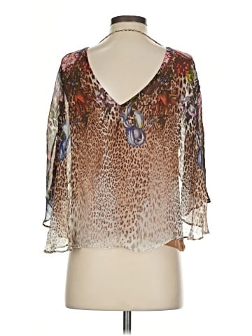 Alberto Makali 3/4 Sleeve Silk Top (view 2)