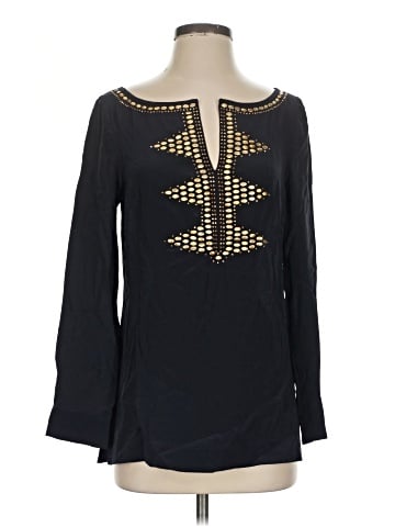 Tory Burch Long Sleeve Silk Top (view 1)