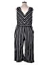 Fred David 100% Rayon Stripes Black Jumpsuit Size XL - photo 2