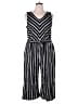 Fred David 100% Rayon Stripes Black Jumpsuit Size XL - photo 1