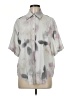 Acne Studios 100% Cotton Print Gray Short Sleeve Blouse Size EU 34 / US 4 - photo 1