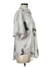 Acne Studios 100% Cotton Print Gray Short Sleeve Blouse Size EU 34 / US 4 - photo 4