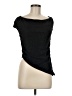 KHY Solid Black Short Sleeve Top Size L - photo 1