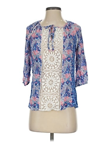 Saint Tropez West 3/4 Sleeve Blouse (view 1)