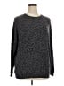 Athleta Animal Print Gray Pullover Sweater Size XL - photo 1