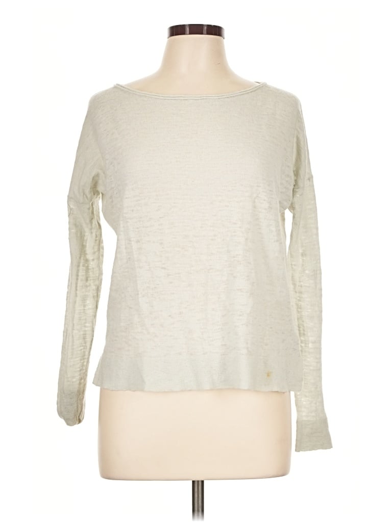 Pre-owned Joie Long Sleeve T-shirt In Ivory