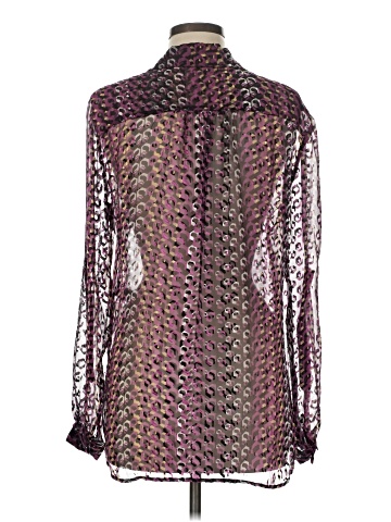 Diane von Furstenberg Long Sleeve Silk Top (view 2)