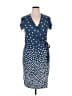 Anne Klein Polka Dots Blue Casual Dress Size XL - photo 1