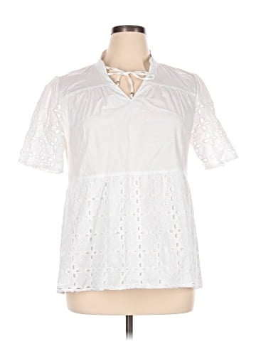 H By Halston Short Sleeve Blouse (view 1)