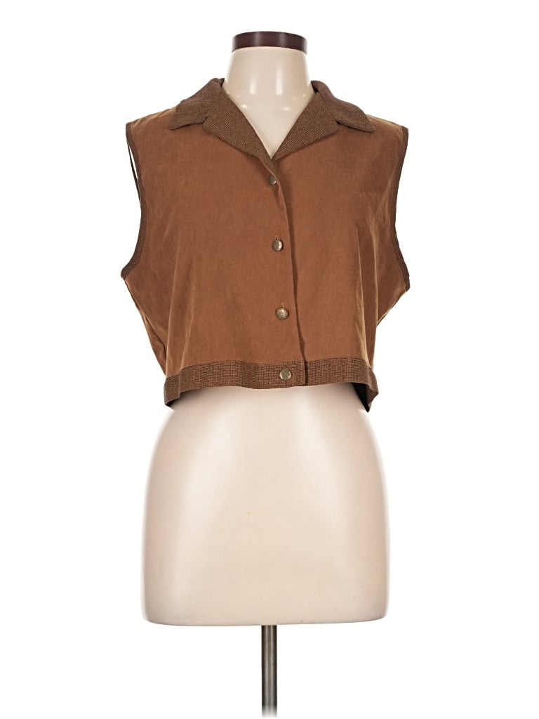 Pre-owned Kathie Lee Vest In Brown
