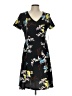 Apt. 9 Print Black Casual Dress Size L - photo 1