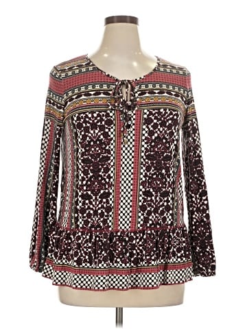 Rose + Olive Long Sleeve Blouse (view 1)